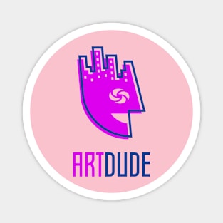 YourArtDude Logo In Purple And Blue Magnet